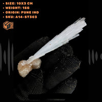 Natural Scolecite Cluster Stone Reiki Healing Crystal Rare Mineral Piece 15g