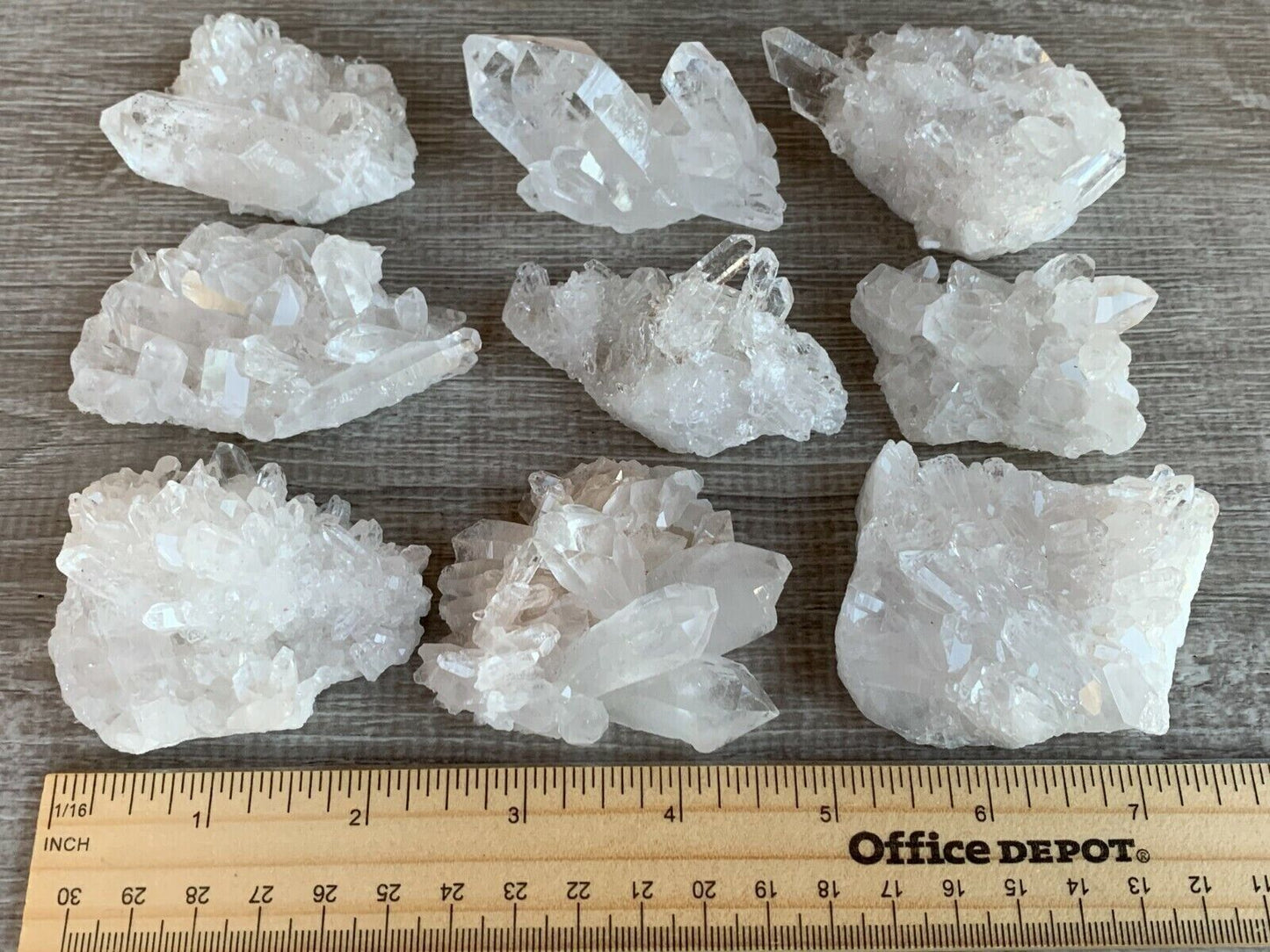 Grade A++ Clear Quartz Crystal Cluster, 1.5"- 2" Raw Clear Quartz Geode