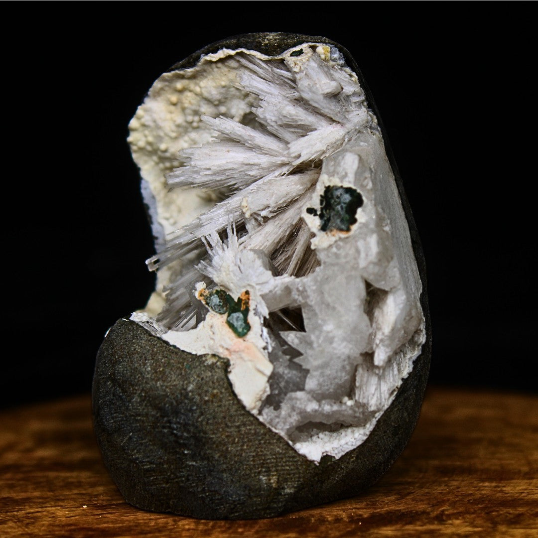 Scolecite Geode 110g Reiki Healing Crystal for Sleep Peace Meditation