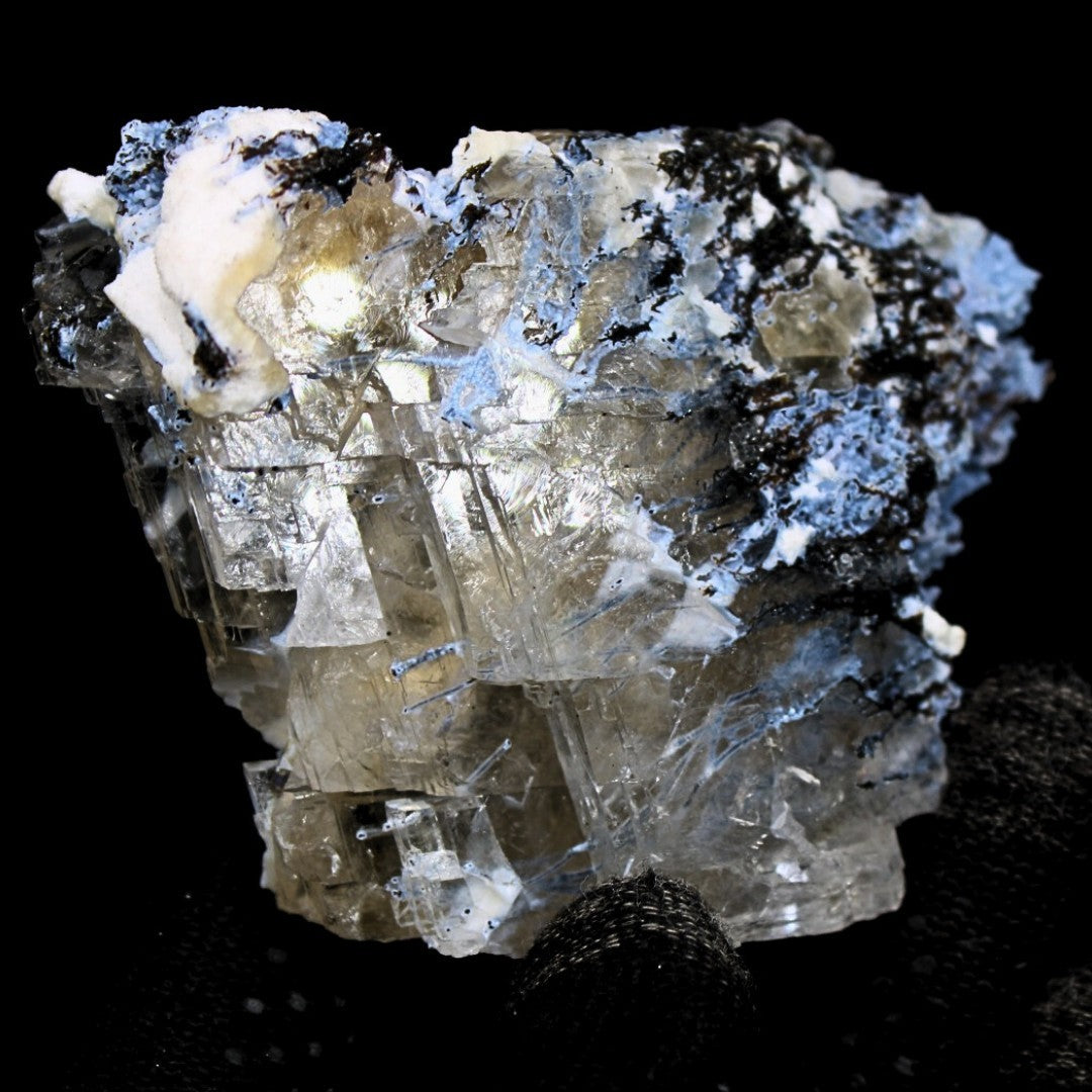 Calcite Rainbow Inclusion on Mordenite 160g Rare Indian Mineral Specimen