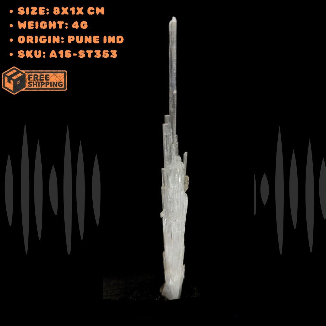 Natural Scolecite Cluster 4g White Zeolite Mini Crystal from India