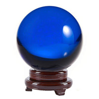 Amlong Crystal Meditation Divination Sphere Crystal Ball with Wood Stand