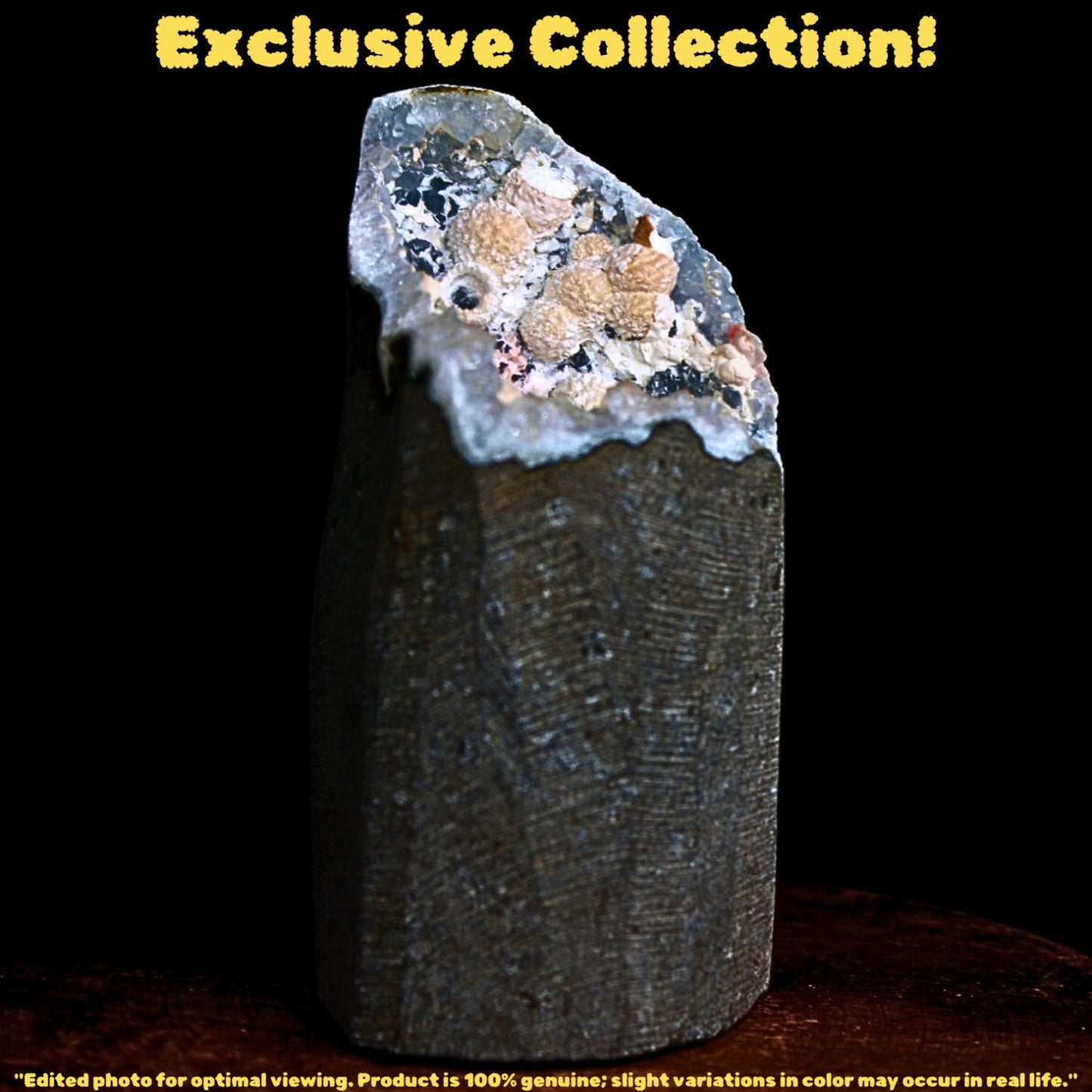 Rare MM Quartz Mordenite Ball Geode 256g Indian Zeolite Specimen