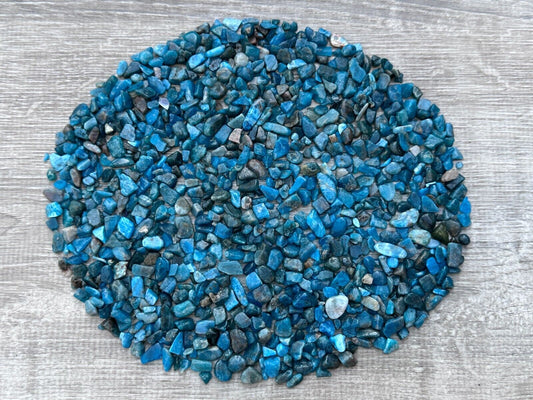 Grade A++ Apatite Semi Tumbled Gemstone Mini Chips 4 - 8 mm, Wholesale Bulk Lot