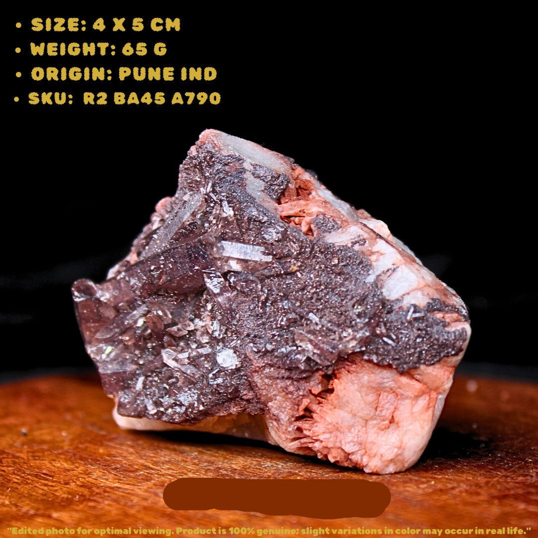 Phantom Quartz Crystal 65g 4x5 cm Natural Raw Cluster Healing Stone India