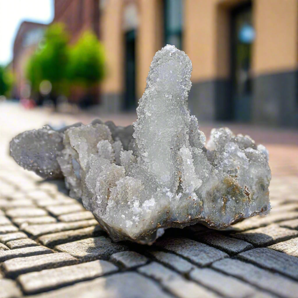 Rainbow Quartz Chalcedony Crystal 470g 10x11cm | Natural Mineral Specimen India
