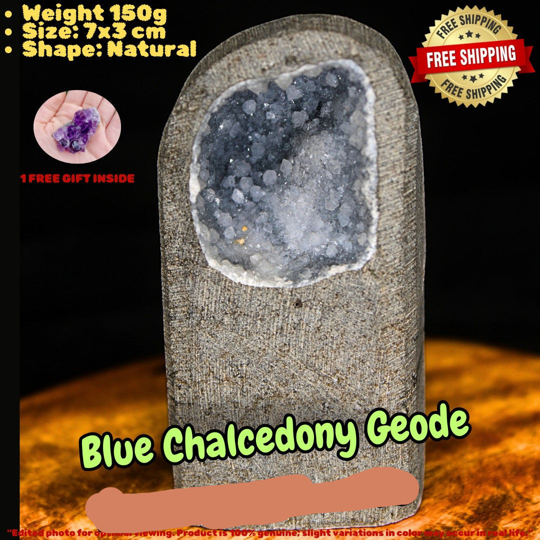 Rare Amethyst Chalcedony 150g Crystal Specimen Mineral Cluster India 7x3 cm