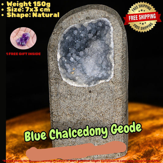 Rare Amethyst Chalcedony 150g Crystal Specimen Mineral Cluster India 7x3 cm