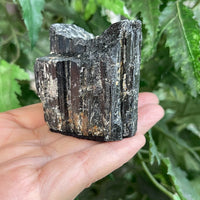 Standing Raw Black Tourmaline Chunk / Rod, Free Form Natural Black Tourmaline