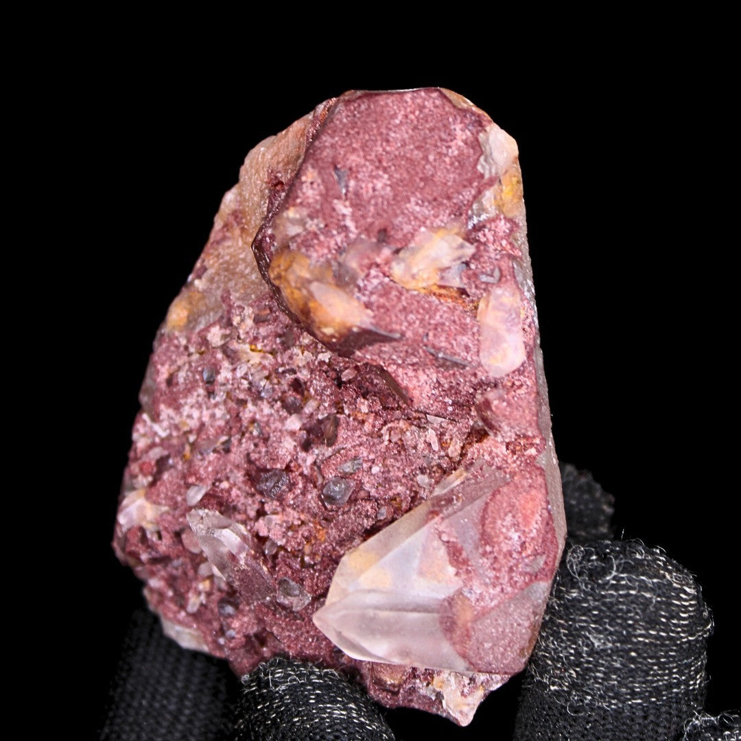 Red Phantom Quartz 103g Cluster India Rare Mineral Collector’s Crystal