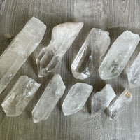 Extra Large Natural Clear Quartz Points, 2 to 7 Inch Quartz Crystals, Grade B