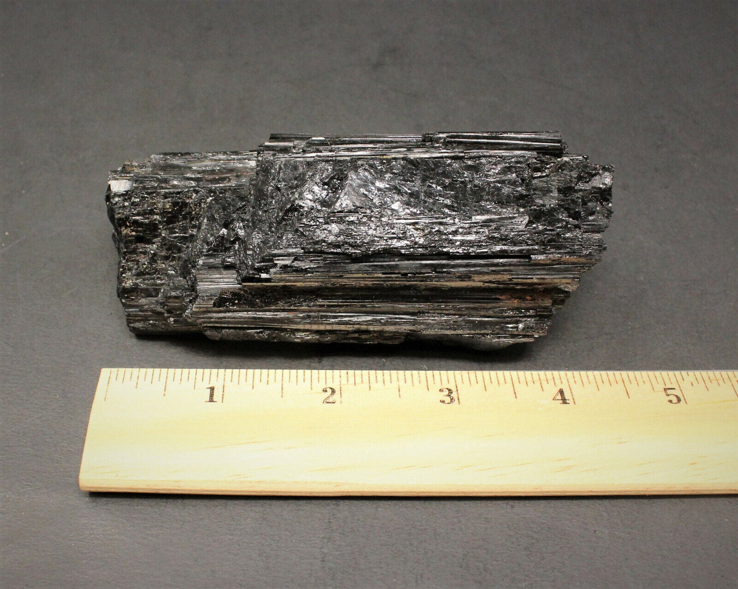 XL JUMBO Black Tourmaline PREMIUM EXTRA A GRADE Shiny Rough Rod Log (12 - 15 oz)