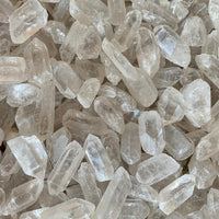 0.75" - 1.5" Small Rough Clear Quartz Point, Raw Healing Crystals, Wholesale Lot