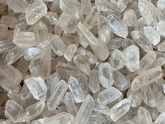 0.75" - 1.5" Small Rough Clear Quartz Point, Raw Healing Crystals, Wholesale Lot