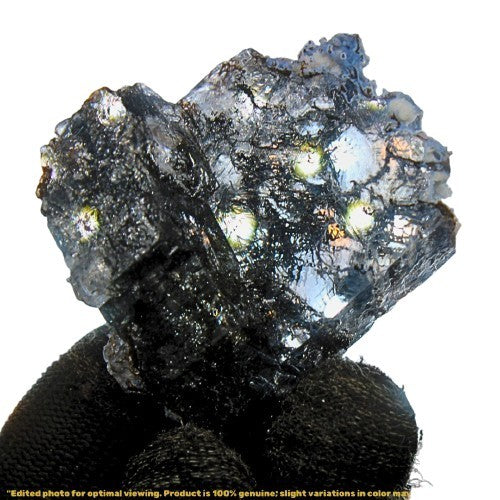 Calcite Black Rutile Inclusions 45g Rare Mineral Specimen India 6x4.5cm