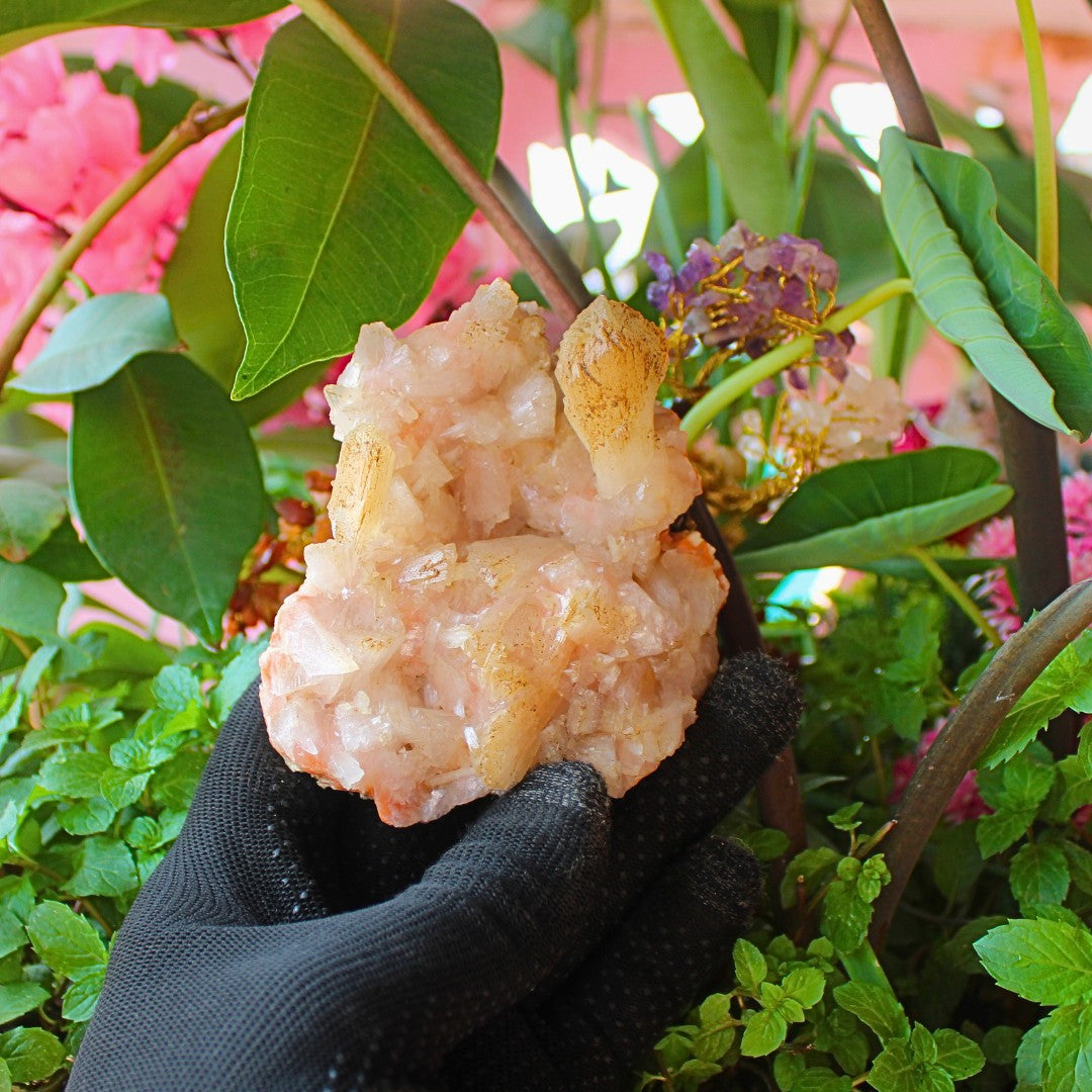 230g Natural Stilbite & Heulandite Cluster | Calming & Spiritual Healing Stone