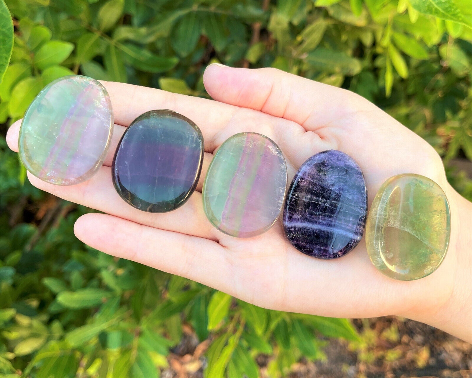 Natural Crystal Worry Stone: Choose Gemstone (Crystal Healing Pocket Stone)