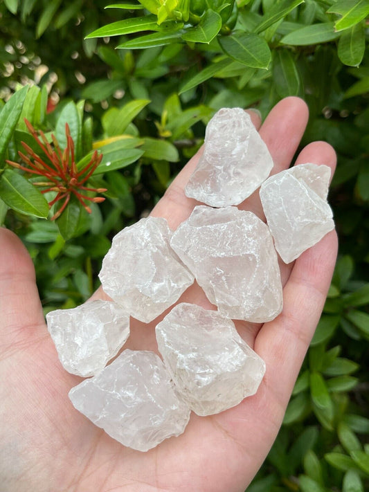 Natural Rough Clear Quartz Chunks, 1-2" Raw Clear Quartz, Pick How Many