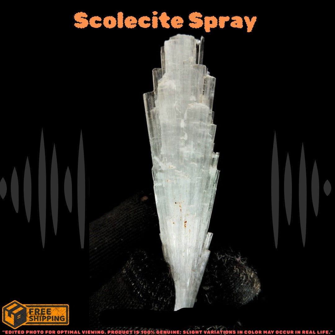 Rare Natural Scolecite Cluster 10g Zeolite Mineral Specimen from India