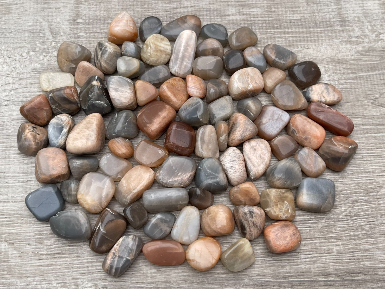 1/2 Lb Lot Tumbled Stones, 0.75-1.25" Crystal Healing Stones, Choose Stone Type