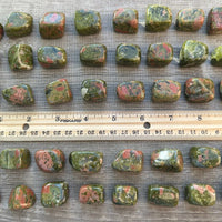 Grade A++ Unakite Tumbled Stones, 0.75-1" Tumbled Unakite Stone, Wholesale Bulk