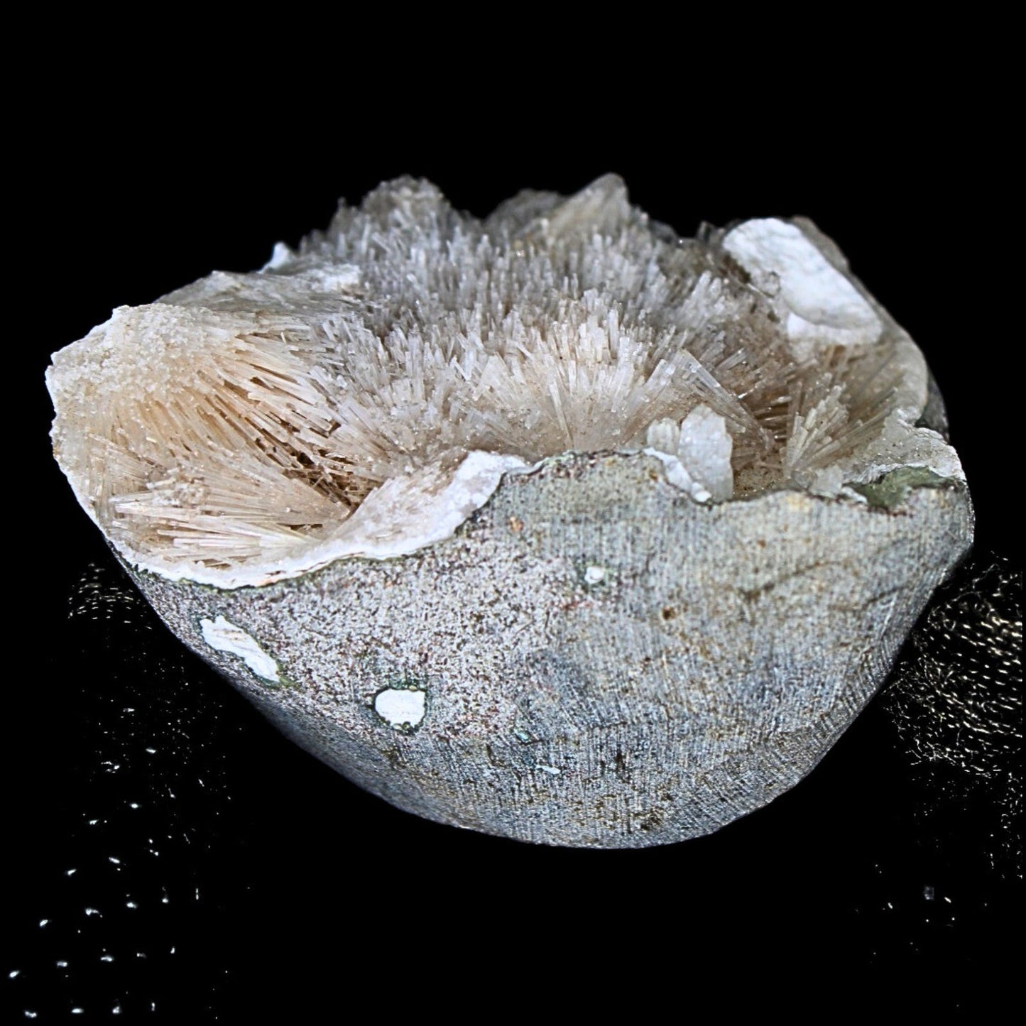 162g Scolecite Geode Natural Radiating Crystal Mineral Specimen India