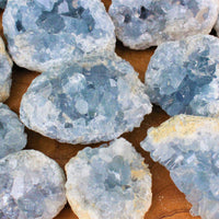 LARGE Natural Celestite Crystal Cluster Box: 6-8 Pieces, 1.75-2.5 lb Bulk Lot