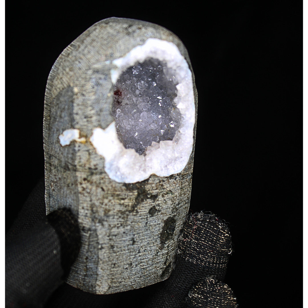 Rare Blue Chalcedony on Geode Matrix 230g Natural Mineral Specimen India