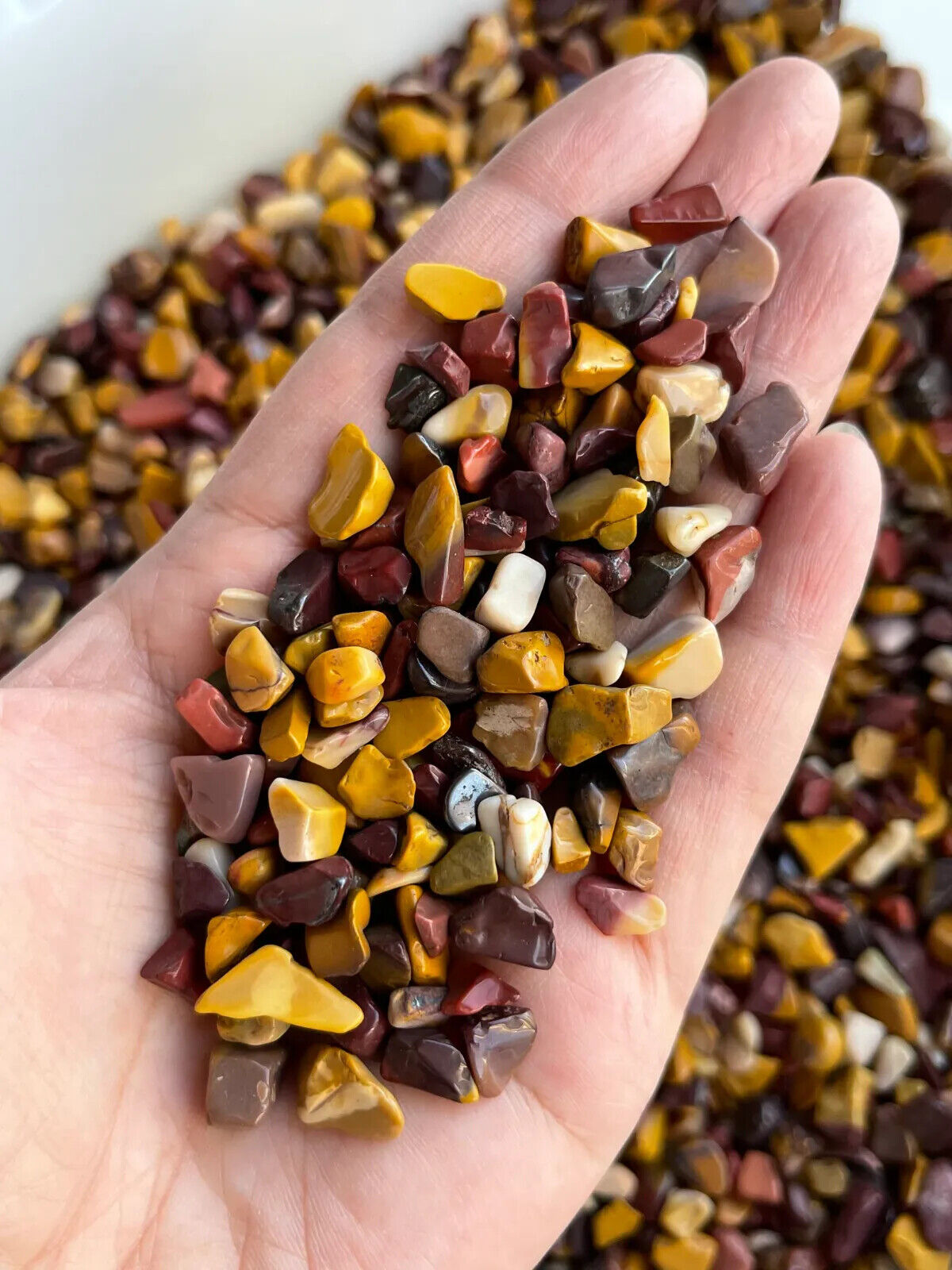 Grade A++ Semi Tumbled Gemstone Mini Chips 3 - 18 mm, Choose From 4 oz to 3 lbs