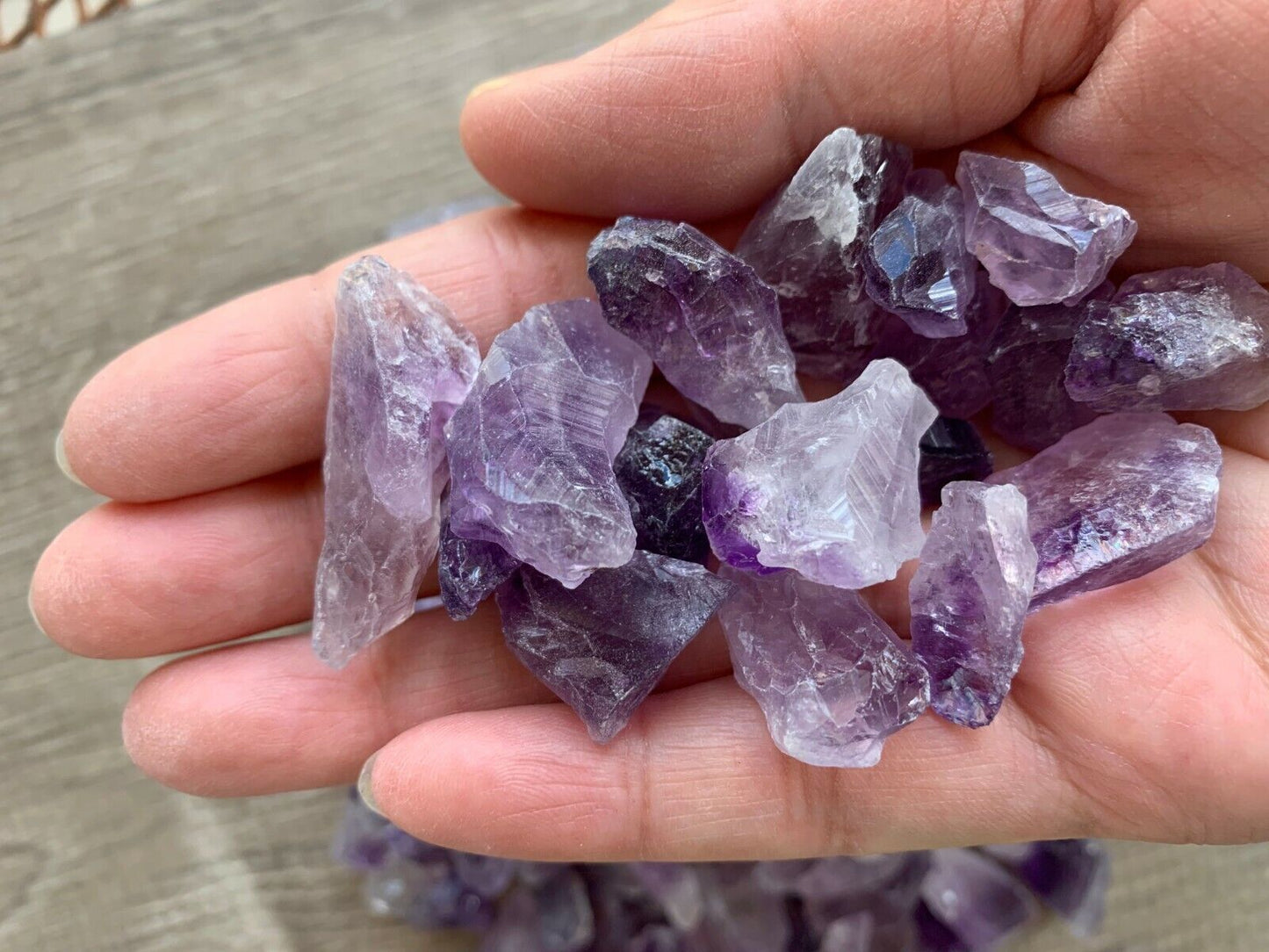 Amethyst Citrine Crystal Points and Chunks Collection,1/2 Lb Amethyst & Citrine