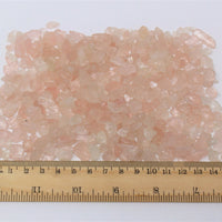 Rose Quartz Semi Tumbled Gemstone Mini Chips 6-8 mm, 'A' Grade Wholesale Lots