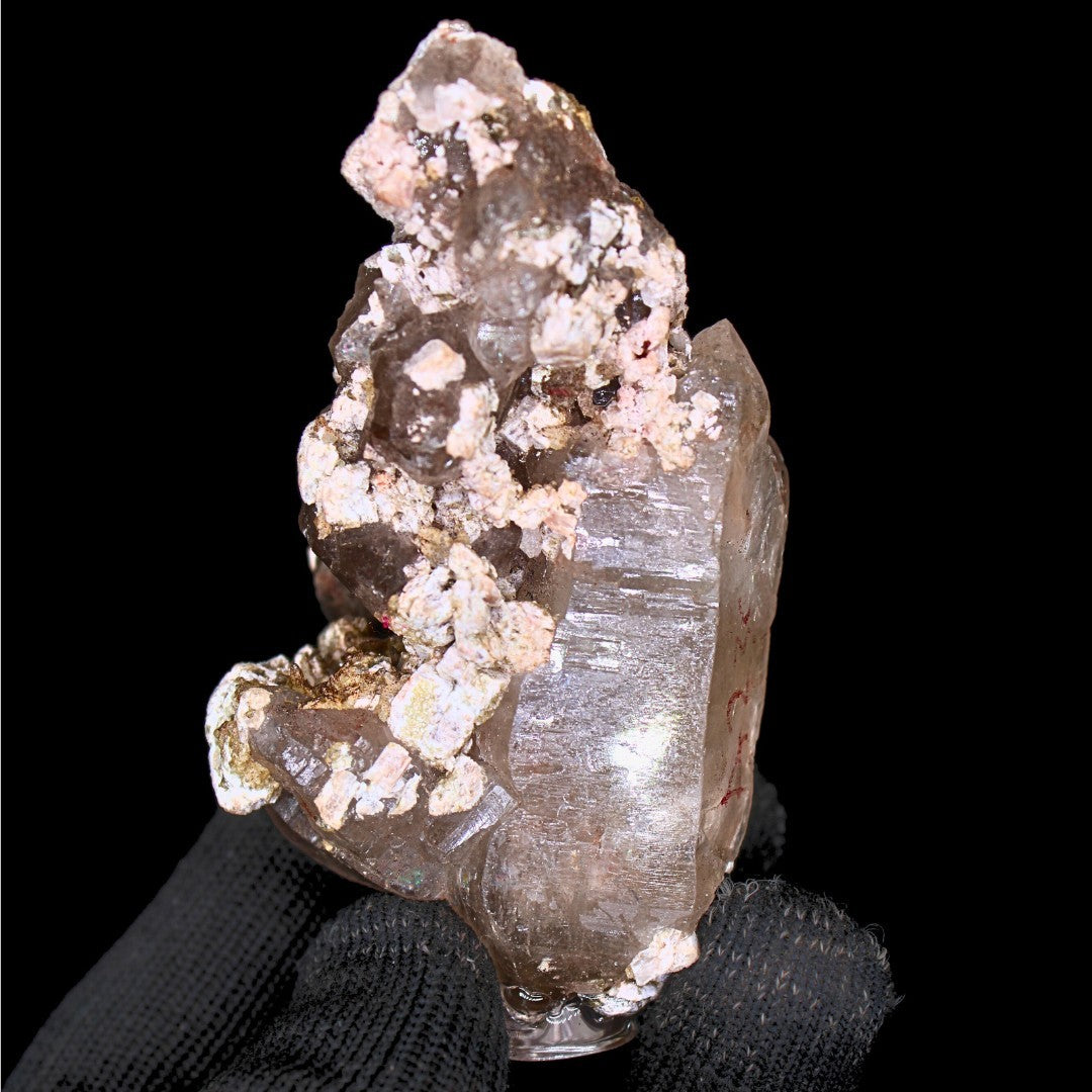 Smokey Quartz with Hematite Cluster 90g Rare Mineral Specimen 9x5x5 cm