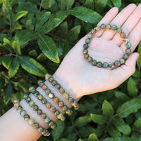 8 mm Bead Gemstone Bracelets: BUY 3 GET 1 FREE! (Stretch Crystal Bead Bracelets)