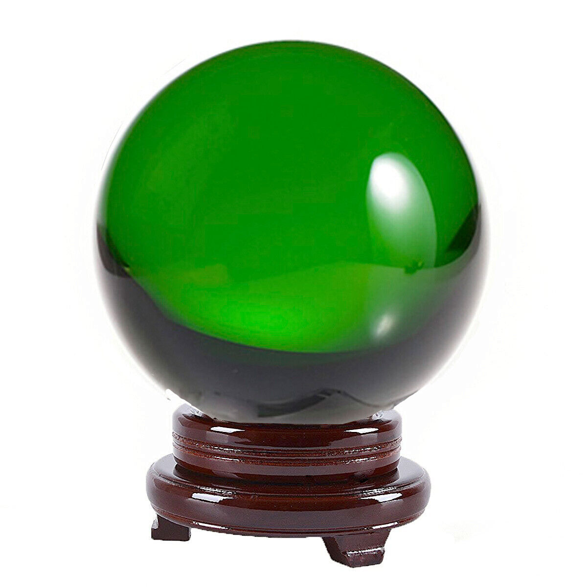 Amlong Crystal Meditation Divination Sphere Crystal Ball with Wood Stand