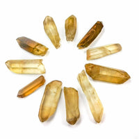 Natural Untreated Citrine Crystal Point (3 pcs ) from Congo Rough Raw Stones