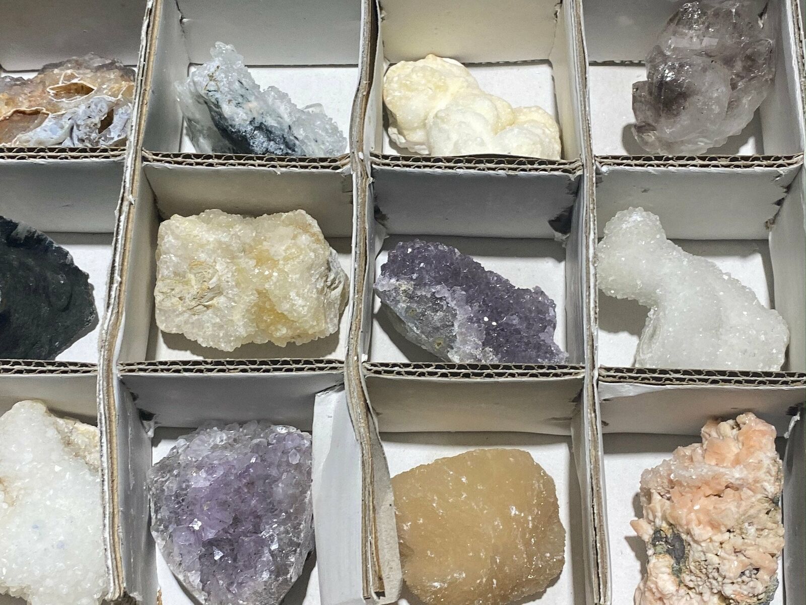 Bulk Wholesale Lot 24 Piece Flat Zeolite Crystal Collection - Rough Raw Crystals