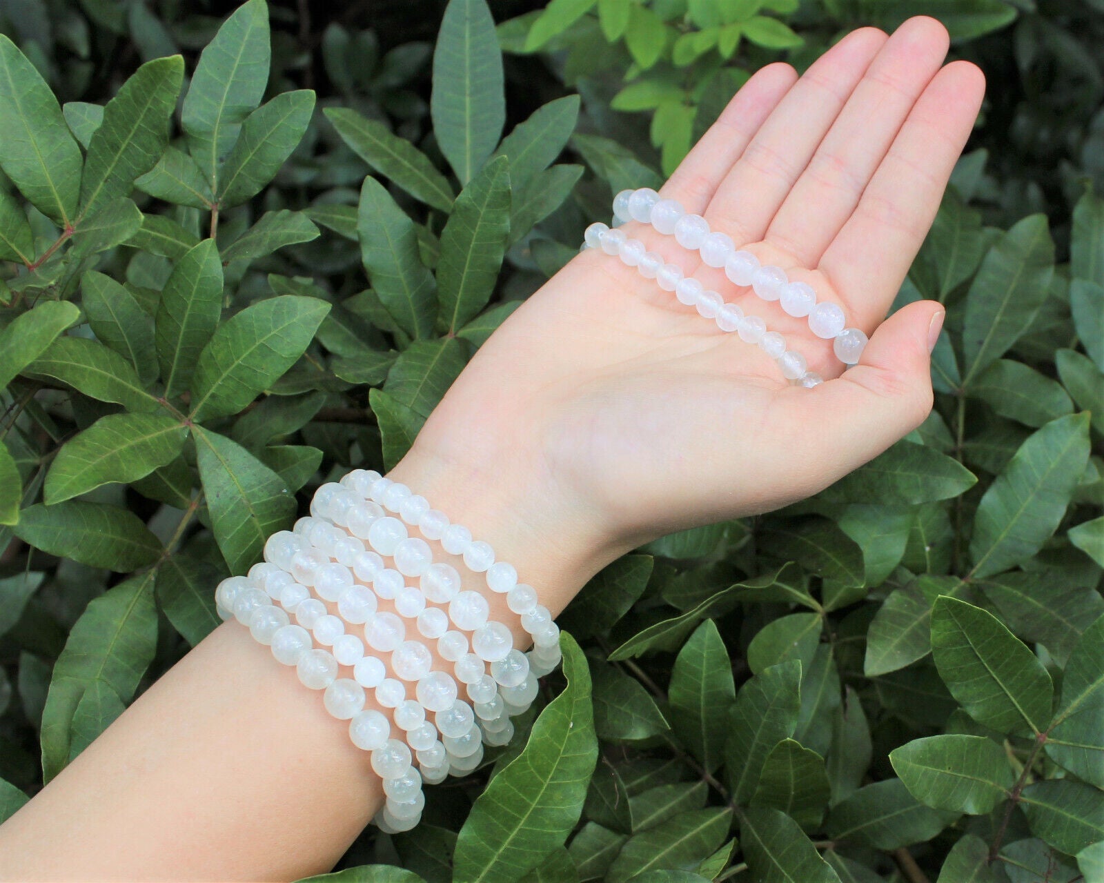 8 mm Bead Gemstone Bracelets: BUY 3 GET 1 FREE! (Stretch Crystal Bead Bracelets)