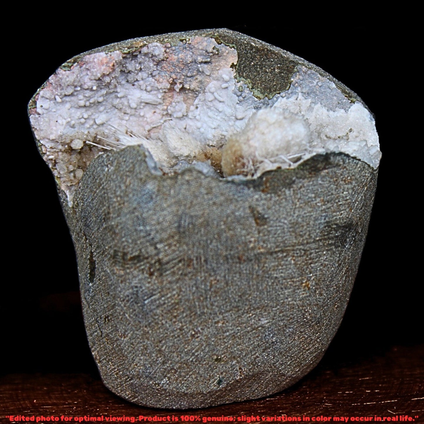 Scolecite Geode 118g Natural Reiki Stone for Calm Meditation Energy