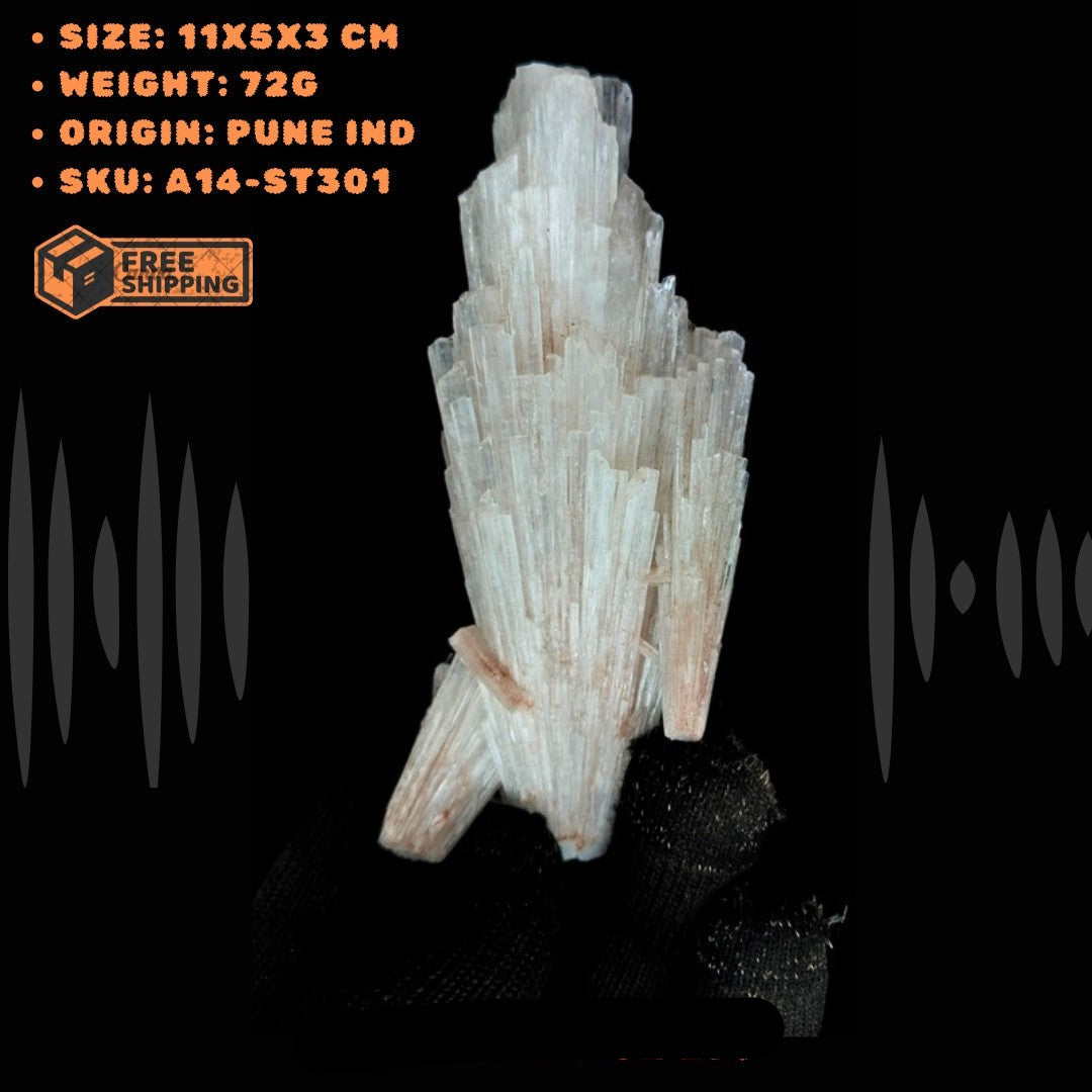 Raw Scolecite Mineral Cluster Energy Healing Crystal Home or Office 72g 11x5x2cm