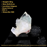 Natural Green Inclusion Clear Quartz Cluster 30g | Mineral Healing Specimen