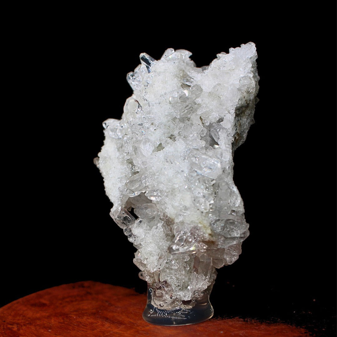 Apophyllite with Clear Quartz Cluster 100g Mineral Specimen India 9x7x4cm