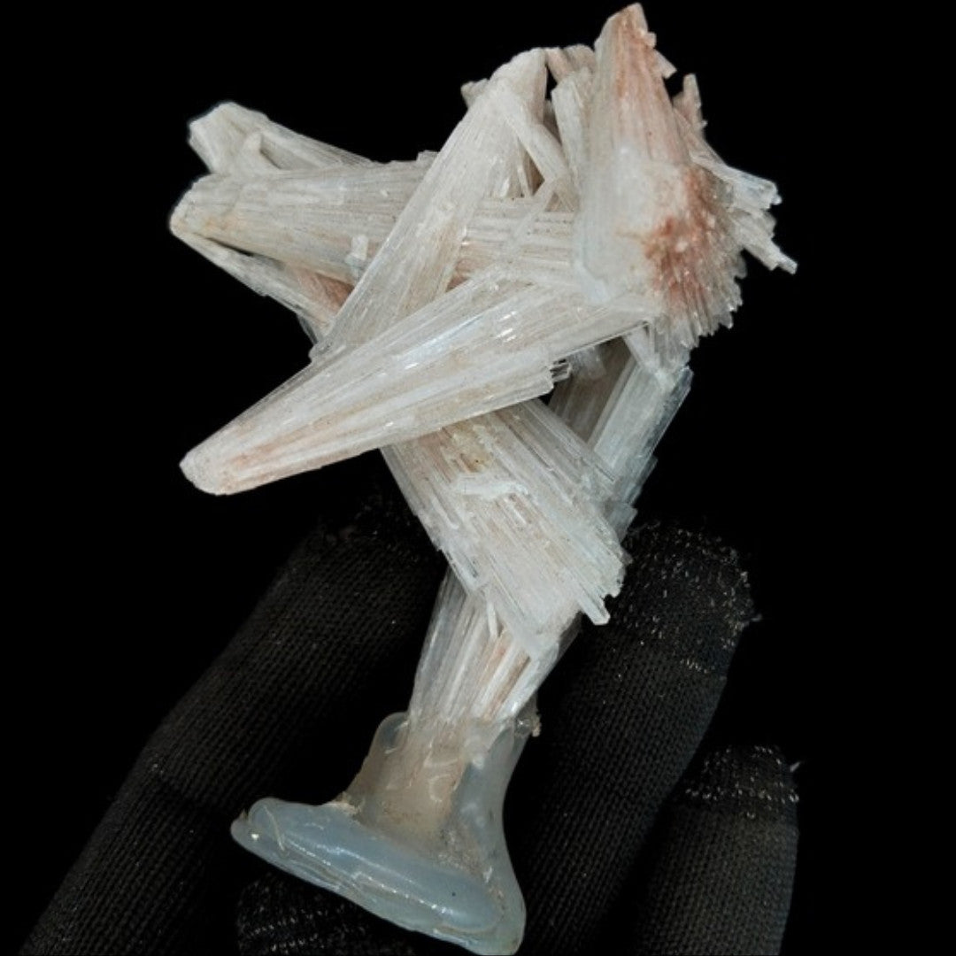 Natural Scolecite Crystal 80g 9x4cm Zeolite Needle Cluster India Specimen