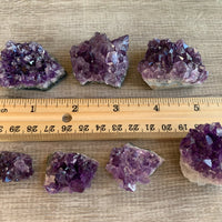 Raw Amethyst Cluster Druzy Collection Box:6-8 oz, 7 - 10 Pieces Natural Amethyst