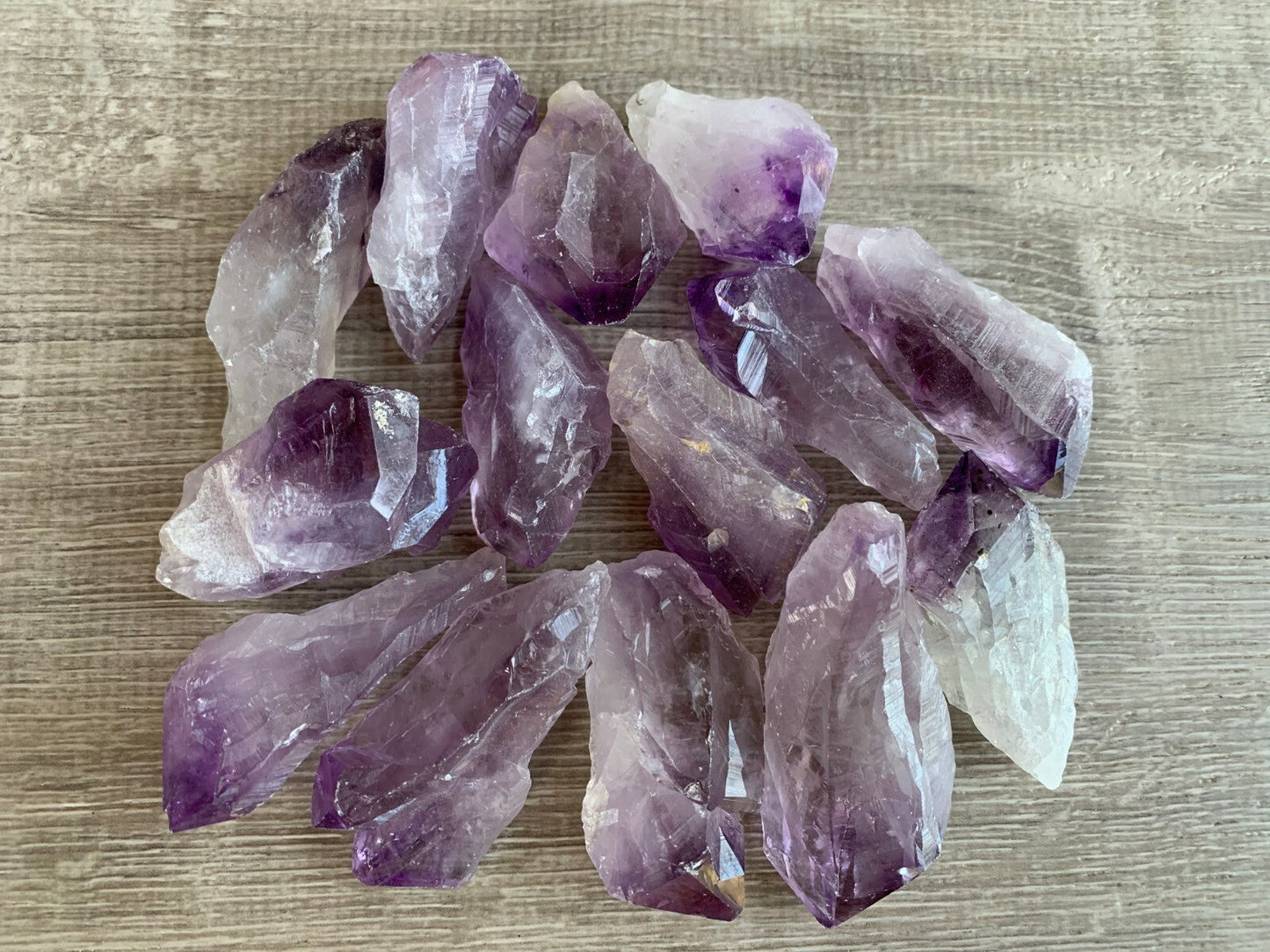 Large Amethyst Rough Points, 1.75 - 2.5" Raw Amethyst Points, Wholesale Bulk Lot