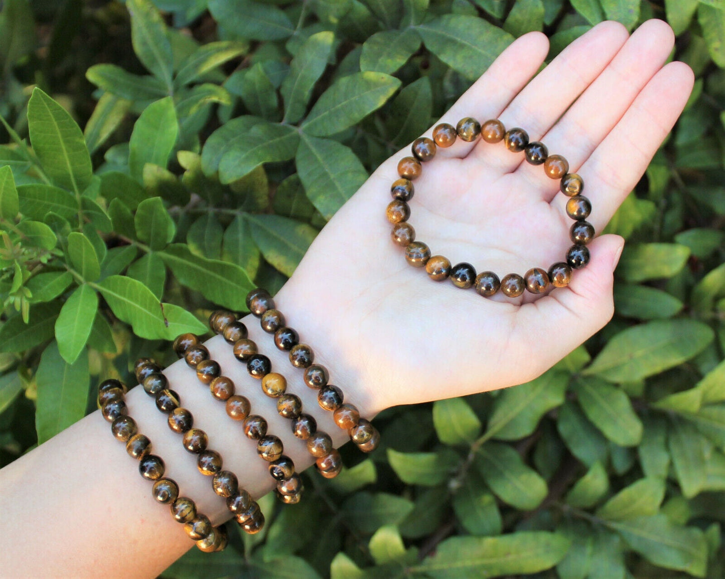 8 mm Bead Gemstone Bracelets: BUY 3 GET 1 FREE! (Stretch Crystal Bead Bracelets)