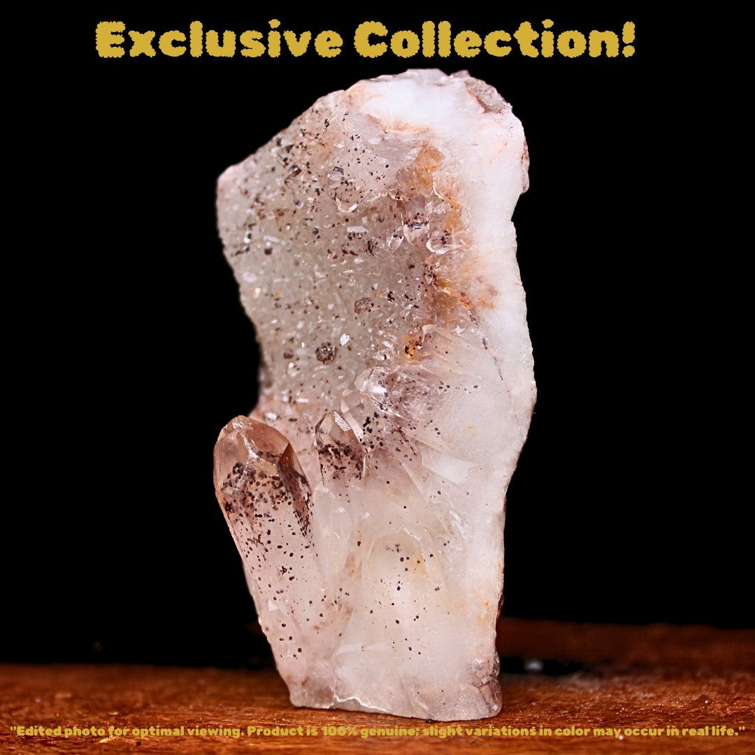 Phantom Quartz Crystal Cluster 75g 6x3 cm Natural Healing Stone from India