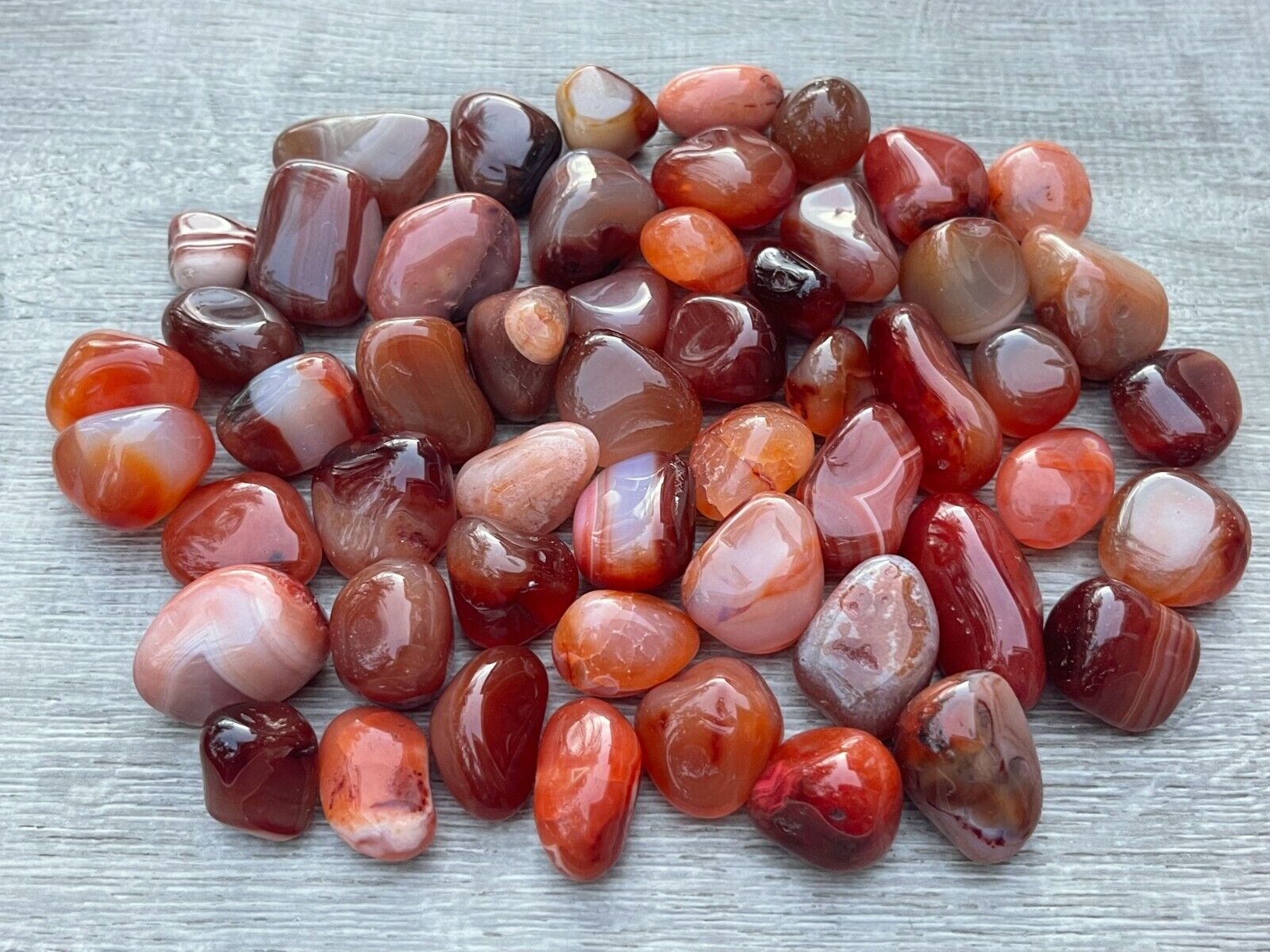 1/2 Lb Lot Tumbled Stones, 0.75-1.25" Crystal Healing Stones, Choose Stone Type