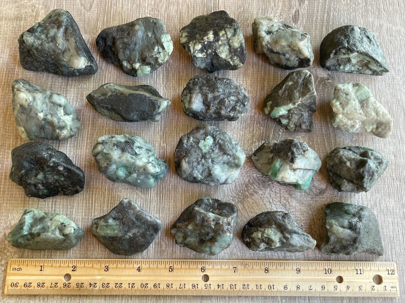 Grade A++ Large Emerald Rough Stones, 2 - 3 Inch Raw Emerald, Wholesale Bulk Lot