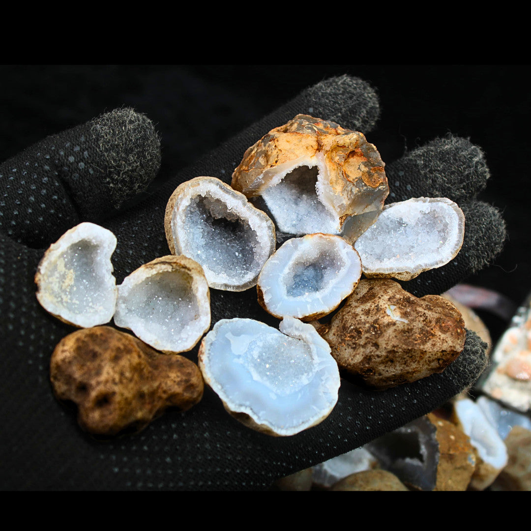 Jumbo Break Geodes Wholesale Lots Opened Indian Crystals Gift Box (5 - 8 Pcs)