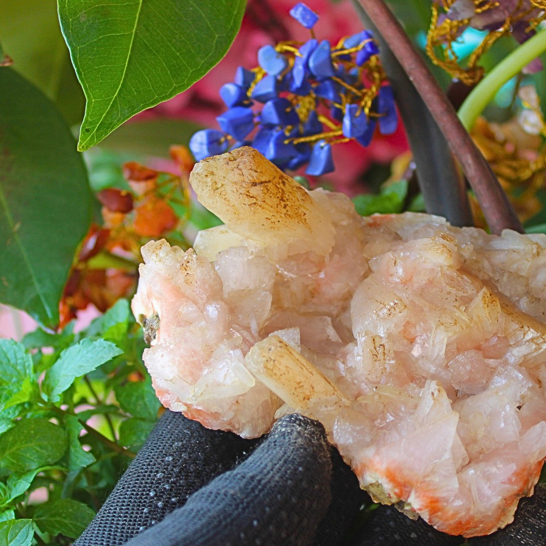 230g Natural Stilbite & Heulandite Cluster | Calming & Spiritual Healing Stone